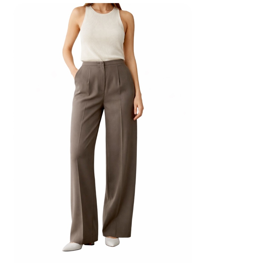 Worthington Women's Dressy Strait Leg Pants in Taupe/Grey